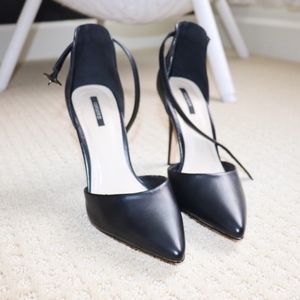 Forever 21 Black Strappy Heels